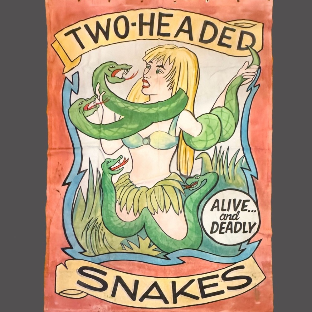 Vintage Original Circus Canvas Hand Painted Large Banner